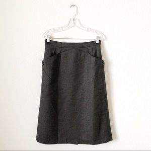 Louis Feraud Gray Midi Skirt